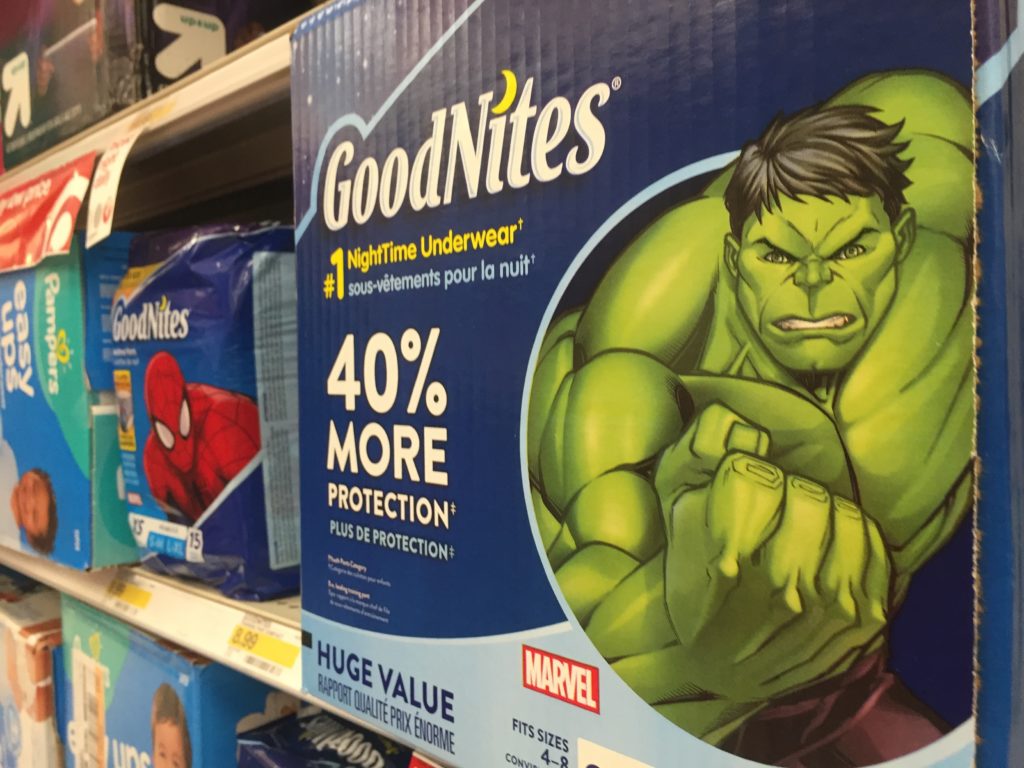 Hulk and Spider-Man Night Time DIapers
